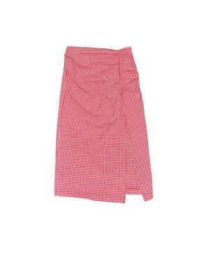 Zara Red And White Gingham Chiffon Maxi Skirt Women’s Size Large Prairie Retro